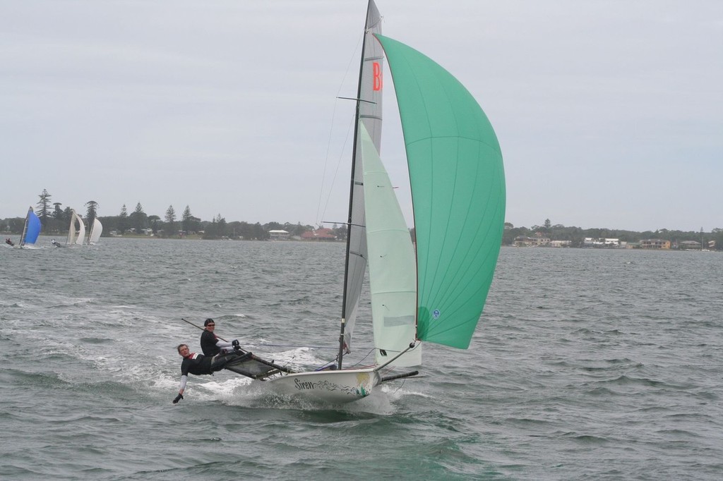 UK entrants Geraldine Brown and Leaky (Chris Fermor) on Siren - Australian B14 Championships © Rafael Heale